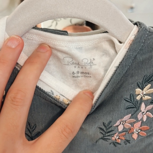 Rene Rofe Baby overall dress with bodysuit 
6-9 Months - Picture 3 of 4